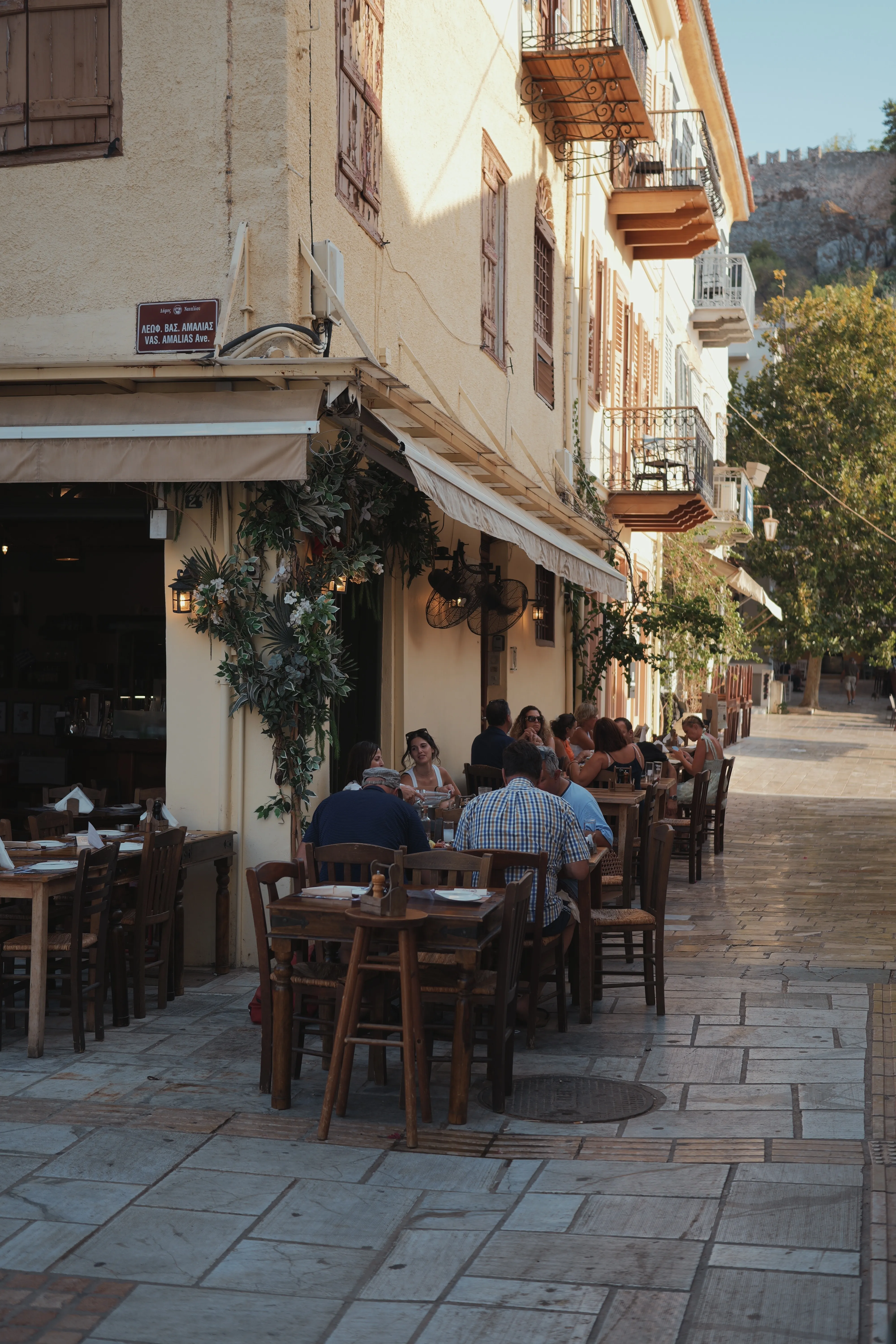 An evening terrace