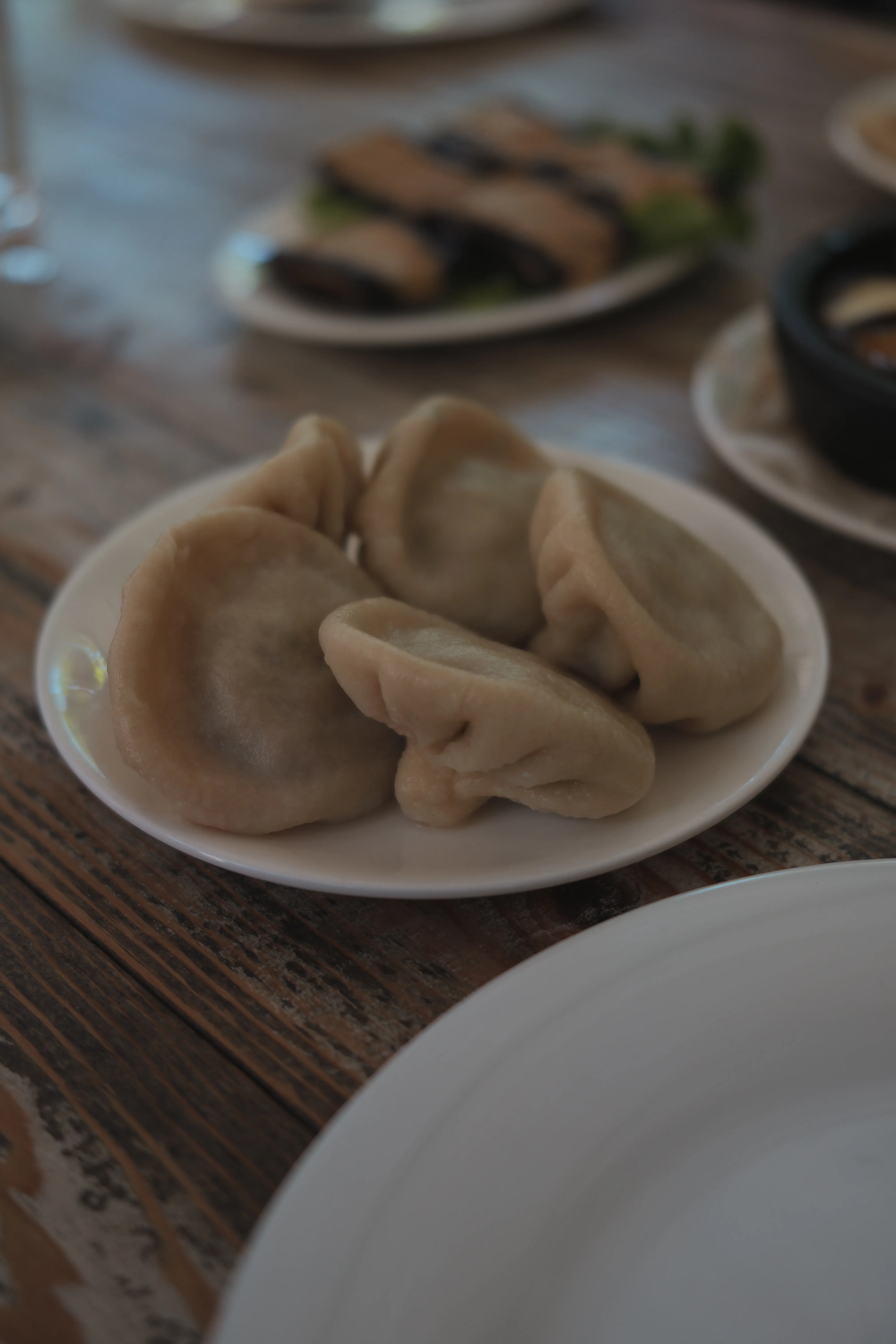 A plate of khinkali dumplings